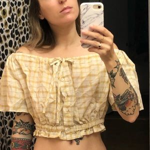 Oak + Fort Ruffle Crop Top